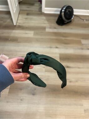 Emerald Green Knotted Satin Headband - Women Accessories